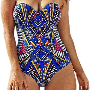 Women's Tribal Printed  Slimming Bathing Suit